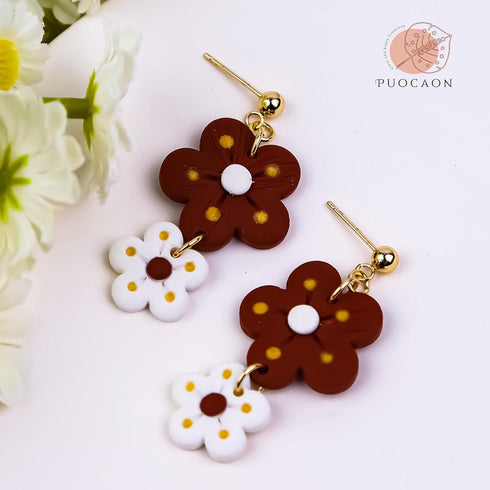 Puocaon Butterfly Polymer Clay Cutters - 16 Pcs Clay Cutters for Polymer Clay, Cute Flower Clay Cutters for Polymer Clay Earrings, Ginkgo Leaves C...