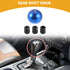 1 Set 5cm Universal Shift Knob - Car Gear Shifter Knob Round Ball with 3 Adapter for 5 Speed Manual Transmission Vehicle - Aluminum Alloy Blue...