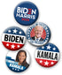 8-Pack Mini 1 Inch Buttons - Joe Biden for President Lapel Pins Assorted Biden Harris 2024 - Design 6004...