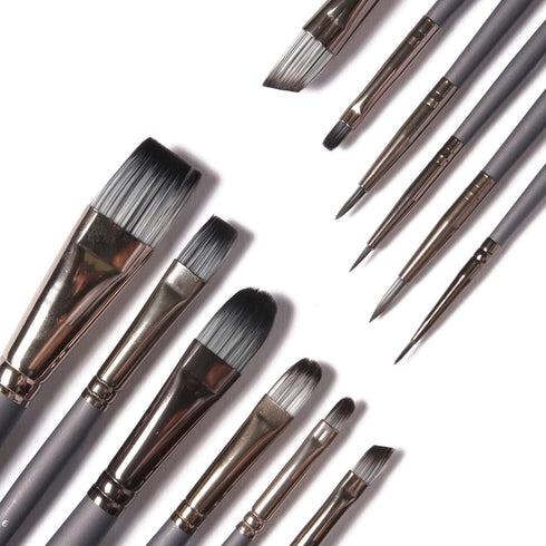 Fine Detail Paint Brush Set - (12 Piece Set) Miniature Brushes for Acrylic, Oil Watercolor, Model Craft Miniatures Painting, Paintbrushes, Profess...