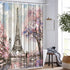Paris Shower Curtain for Bathroom Sakura Landscape Pink Romantic Waterproof Fabric Curtain Decor with 12 Hooks 72x72 Inches...