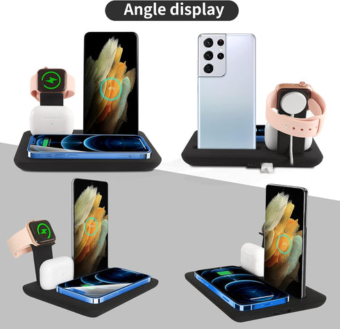 Wireless Charger 4 in 1, Detachable Wireless Portable Charger for AirPods/iWatch, Qi Wireless Charger for iPhone/Samsung Galaxy/Other Qi Phones......