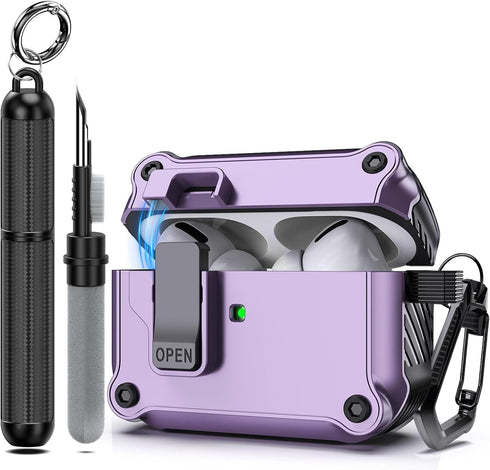 Lopnord for Airpod Pro Case Cover with Cleaner Kit, Compatible with Airpods Pro 2nd Generation Case/1st Generation (2023/2022/2019), Shockproof Lo...