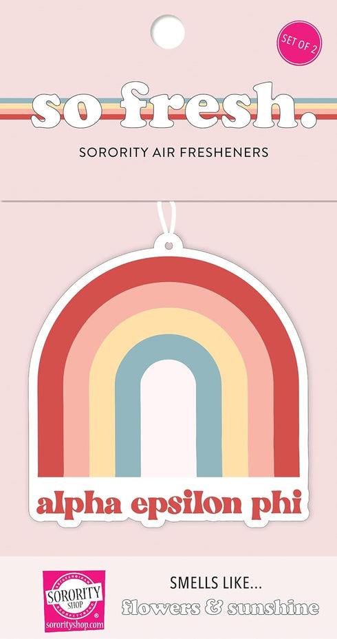 Alpha Epsilon Phi - Rainbow Air Freshener - 2/Pack - Flowers & Sunshine Scent...