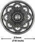 Bezelry 12 Pieces Octastar Flower Metal Shank Buttons. 23mm (7/8 inch) (Gray Silver)...