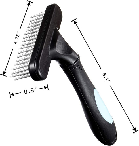 Pet Dematting Undercoat Rake + 2 Pack Dog Pet Bath Grooming Brush - Undercoat Rake Grooming Tool Deshedding Tangles Removing - Shedding Brush Dema...