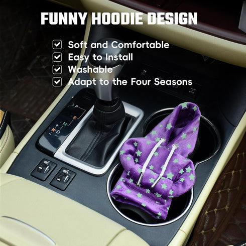 Shift Knob Cover Upgrade Star Gear Stick Hoodie Automotive Interior Knob Cover Sweater Shifter Hoodie Car Shifter Cover, Universal Shift Knob Hood...