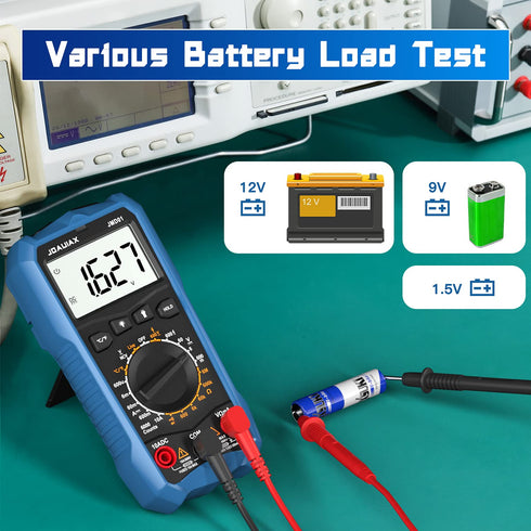 Digital Multimeter Tester,6000 Counts AC/DC Voltage&DC Current Multi Testers Voltmeter Measures Temperature/Resistance/Continuity/Diodes NCV/Date ...