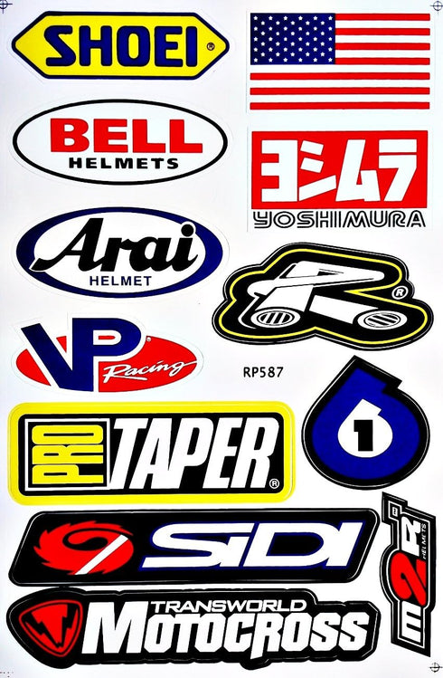 Dirt Bike Motorcycles Supercross Motocross ATV Lot 6 vinyl decals stickers D6015...
