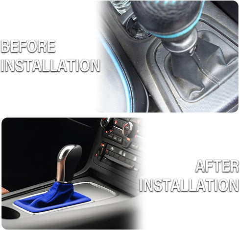 Car Shift Boot,Leather Gear Shift Cover Car Accessories Interior Decoration,Universal Dustproof Gear Shifter Cover Fits Car Truck SUV with Manual/...