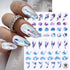 Sea Animals Nail Art Adhesive Sticker 3D Self-Adhesive Nail Decals Art Design Holographic Shell fish Jellyfish Nail Art Sticker Decoration for Wom...