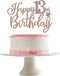 Happy 13th Birthday Cake Topper Rose Gold for Girls - Double-Sided Glitter Decorations...