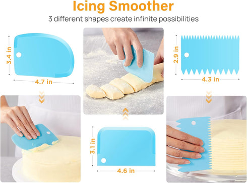 Kootek 42pcs Piping Bags and Tips Set, Cake Decorating Supplies Kits for Baking with 30 Numbered Frosting Icing Tips, 2 Reusable Pastry Bags, Easy...