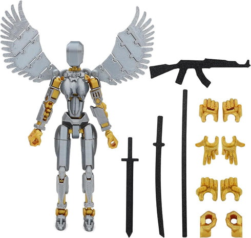 ONEST 1 Piece T13 Action Figure 3D Printed Robot Action Figures Multi-Jointed Movable Robot Toys Articulated Robot Dummy Action Figures for Game L...