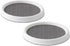 Copco 9 Inch Non Skid Pantry Cabinet Lazy Susan Turntable, Set of 2, Spinning Organizer for Kitchen, Countertop, or Bathroom, White and Gray...