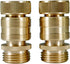 Quick Connector Garden Hose Fittings (2 Pack) - Leak Free - 3/4" Snap-On Water Hose Adapter for Quick Release - Solid Brass - Quick Connection Gar...