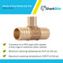 SharkBite 1 Inch x 1 Inch x 3/4 Inch Crimp Reducing Tee, Brass Plumbing Fitting, PEX Pipe, PE-RT, UC416LFA...