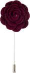 Knighthood Lapel Pin Flowers for Men Suits Maroon Flower Lapel Pin Brooch...