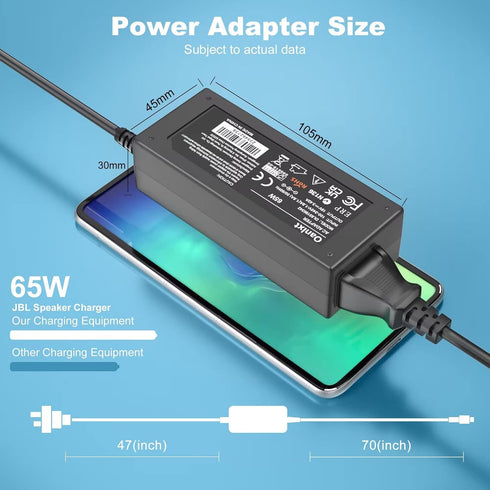 19V 3.42A AC Adapter Charger Replacement for JBL Xtreme Xtreme 2 Xtreme Portable Extreme Extreme 2 JBL Boombox Portable Wireless Speaker JBL Speak...