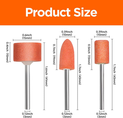 Sanding Bits for Dremel Rotary Tool, Grinding Stones Sanding Drill Bits with 1/8" Shank, Aluminum Oxide Sanding Accessories to Metal Rust Removal/...