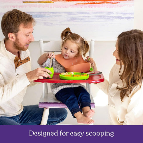 Baby Spoons First Stage Silicone Baby Spoon – Self Feeding Baby Utensils – Infant Spoons First Stage Baby Feeding Spoon - Soft & Gentle on Gums - ...