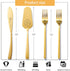 Cake Cutting Set for Wedding, Wedding Cake Knife and Server Set for Birthday, Bridal Shower Gifts (Gold)...
