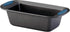Rachael Ray Yum-o! Bakeware Oven Lovin' Nonstick Loaf Pan, 9-Inch by 5-Inch Steel Pan, Gray with Marine Blue Handles...