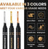 6Pcs Liquid Chrome Paint Markers, Dual Tips Gloss Mirror Marker, Oil-based Permanent Chrome Maker, Reflective Metallic Pen Markers for Repairing, ...