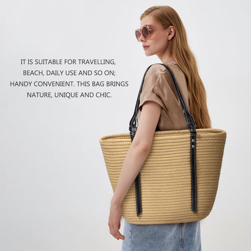 hatisan Crochet Bags for Women Summer Beach Tote Bag Aesthetic Tote Bag Hippie Bag Knit Bag...