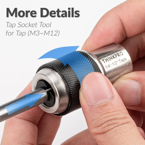 2pcs Tap Socket Set,Extraction Tool With Adjustable Jaws,Suitable for Taps,Reamers,Screw Extractors...