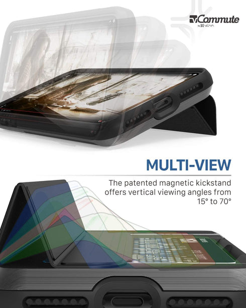 VENA iPhone XR Wallet Case, vCommute (Military Grade Drop Protection) Flip Leather Cover Card Slot Holder with Kickstand, Designed for Apple iPhon...