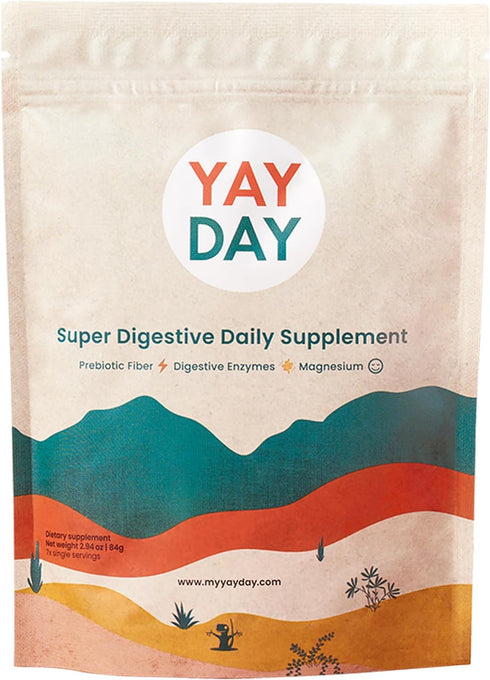 Digestive Enzymes & Fiber Supplement Powder - Bedtime Gut Support with Prebiotic Fiber & Magnesium Glycinate - Sleep Better, Poop Better, Live Bet...