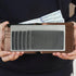 Set of 2 Plastic Wallet Insert for Credit Card, Men Wallets Trifold Vinyl Credit Card Sleeves Holder (Checkbook 6 Page)...