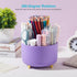 Desk Pencil Pen Holder, 5 Slots 360 Degree Rotating Pencil Pen Organizers for Desk Desktop Storage Stationery Supplies Organizer Cute Pen Cup for ...