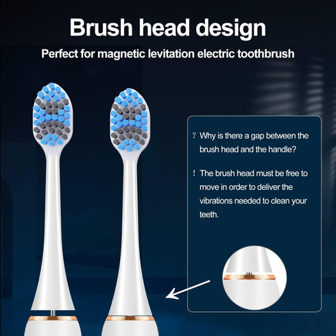 FXQQZZ A2 Electric Toothbrush Replacement Brush Heads, Wide Toothbrush Head I Shape, Large Size, 4 Pack...