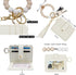 Keychain Wallet Wristlet Small Credit Card Holder Bracelet Key Chain Purse Bangle Tassel Beads Key Rings for Women...
