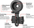 Eyeskey Universal Phone Adapter - Capture Stunning Moments with Your Smartphone through Binoculars, Monoculars, Scopes, Telescopes, and Microscope...