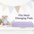 2 Pcs Changing Pad Cover 16 x 32 Inch Ultra Soft Dots Plush Changing Table Covers for Baby Girls and Boys Changing Pad Liners (Pink & Purple)...