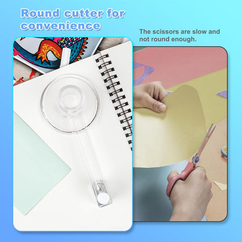 Circle Cutter, Circle Paper Cutter for 58 mm/2.25 inch Button Maker, Adjustable Multi-Size Button Maker Round Circular Cutter, 70mm/2.76 inch to 2...