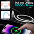 AICase Magnetic Charging Cable,(3FT+6.5FT) Super Organized Charging Magnetic Absorption Nano Data Cable for Phone 14/13/12/11/XS/XS Max/XR/X/8/8 P...