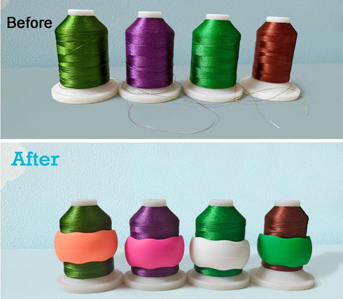 Simthread 100pcs Embroidery Thread Holder Upgraded Spool Huggers Thread Spool Holder for Embroidery Machine Thread, Sewing, Quilting - Keep Thread...