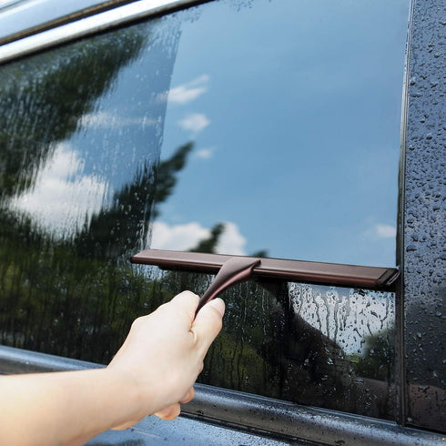 Hiware All-Purpose Shower Squeegee for Shower Doors, Bathroom, Window and Car Glass - Bronze, Stainless Steel, 10 Inches...