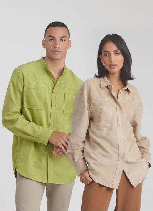 Simplicity Easy Unisex Shirts Sewing Pattern Packet, Design Code S9858, Sizes XS-S-M-L-XL-XXL, Multicolor...