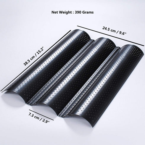 Baguette Tray Non- Stick French Bread Pan Carbon Steel...