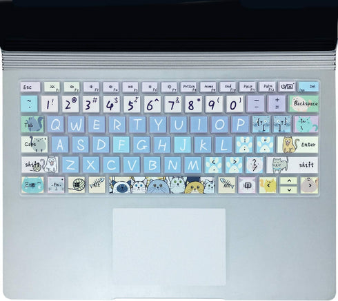 Silicone Keyboard Cover Skin for Microsoft Surface Laptop 3 13.5" and 15" 2019 Released/Microsoft Surface Book 3 13.5" and 15",Keyboard Protector ...