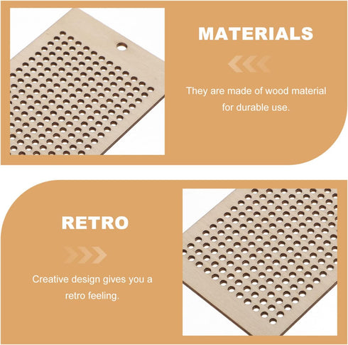 EXCEART Art and Crafts Sewing Wooden Bookmark Cross Stitch Embroidery Kit Wooden Cross Stitch Bookmark 8Pcs...