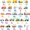 DECOWALL DS8-2005N Transport Alphabet Kids Wall Stickers Wall Decals Peel and Stick Removable Wall Stickers for Kids Nursery Bedroom Living Room...