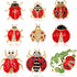 Set of 9 Lovely Little Ladybug Brooch Women’s Crystal Rhinestone Brooch Pins Party Gift Jewelry Accessories...