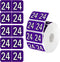 2024 Year Stickers, Self Adhesive Number Label Stickers Rectangle Coded File Folder Labels for End Tab File Folders Office Home Supplies (Purple)...