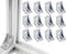 12 Sets Silver 20S T Slot Aluminum Extrusion Profile Connector Set,12 pcs Corner Brackets,with 24 pcs T Sliding Nuts and Hex Screw Bolt for 2020 A...